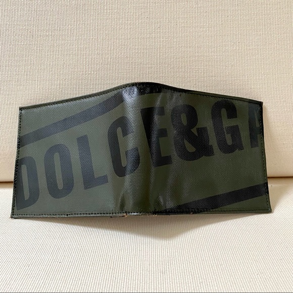 DOLCE & GABBANA MEN’S LEATHER BIFOLD WALLET, VINTAGE, RARE GRN/BLK, NEW W/ TAGS - Picture 5 of 15